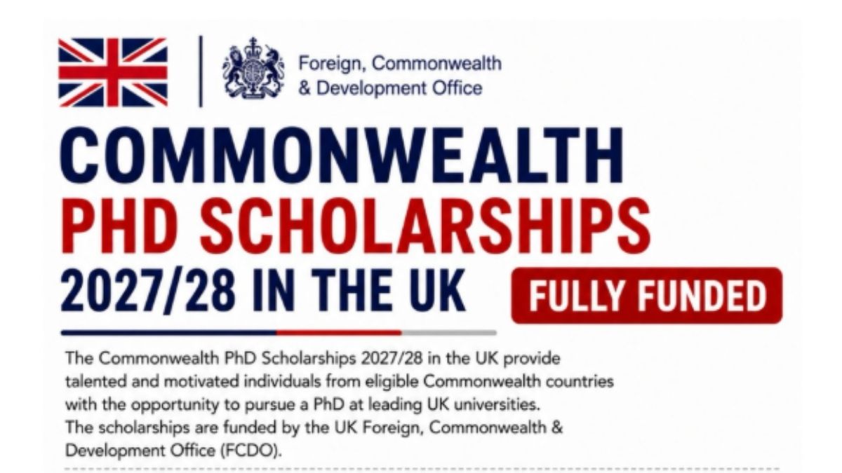 2027 Commonwealth PhD Scholarships For Developing Countries (Fully Funded)